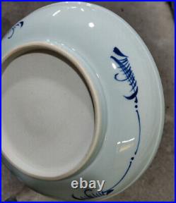 10.6 Collect Chinese Qing Blue White Porcelain Mountain Water Scenery Plate
