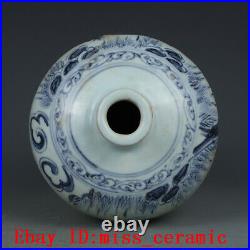 10.7 Old Chinese Porcelain yuan dynasty Blue white Eight Immortals flower Vase