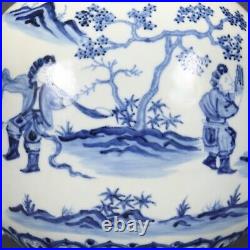 10 Old ming dynasty Porcelain yongle mark Blue white character double ear vase
