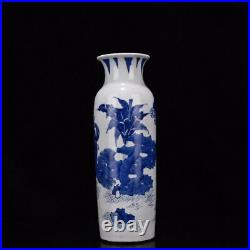 11.4 China Blue&white Porcelain HandPainted Exquisite Figure Vases