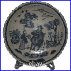 11.4 Chinese Blue and White Porcelain Underglaze Colour Figure Stories Plates