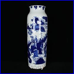 11 China dynasty Porcelain kangxi mark Blue white ZhongKui Catches Ghosts vases