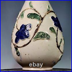 12.6 Antique song dynasty ding kiln Porcelain mark Blue white flower Leaf vase