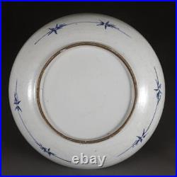12.6 Collect Chinese Qing Blue White Porcelain Animal Dragon Bogu Pattern Plate