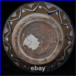 14.2Antique Qing dynasty Porcelain pair Blue white gilt fish algae pattern vase