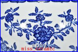 15.7 China Porcelain qing dynasty yongzheng mark Blue white fruit Yuhuchun Vase