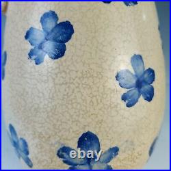 15.9 Old Antique Porcelain Song dynasty Blue white flowers and plants Vase