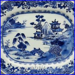18th C. Chinese Export Porcelain Blue & White Platter