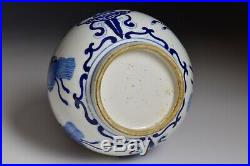 18th Century Chinese Blue & White Kangxi Period Porcelain Vase