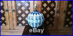 19TH c CHINESE GINGER JAR COBALT BLUE WHITE PUMPKIN PORCELAIN COBALT LAMP 11