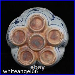 19.3 Ming dynasty Porcelain Yongle mark Blue white Dragon cloud Six mouths vase