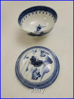 19th Century Antique Chinese Canton Export Blue White Porcelain Collection
