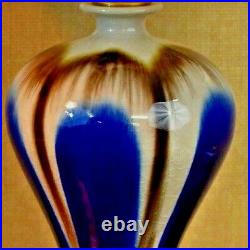 30 Chinese Porcelain Vase Lamp Tri-color Flambe Asian Blue/brown/white
