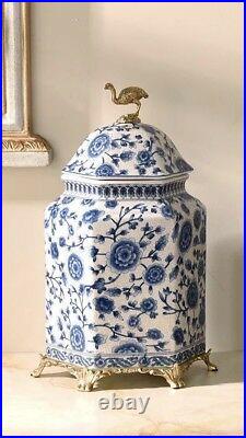 32cm Chinoiserie jar Blue and White Chinese Porcelain Ginger Jar
