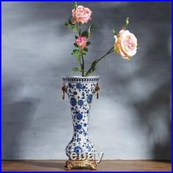 35cm Chinoiserie Antique style blue and white Chinese Urn Ginger Jar Vase