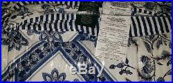 3pc Ralph Lauren King Comforter Set Medallion Paisley Porcelain Blue White Taupe