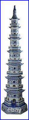 47 Classic Blue and White Porcelain Pagoda, Jingdezhen