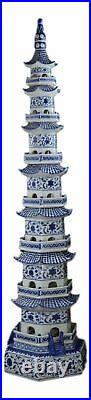 47 Classic Blue and White Porcelain Pagoda, Jingdezhen