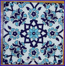 50 Blue & White 8x8 (20cm x 20cm) Turkish Iznik Daisy Pattern Ceramic Tile