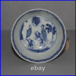 6.1 Blue and White Porcelain Freehand Sketching Figure Stories Ultrathin Bowls