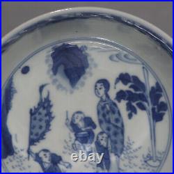 6.1 Blue and White Porcelain Freehand Sketching Figure Stories Ultrathin Bowls