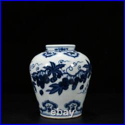 6.3 Chinese Old Porcelain ming dynasty xuande mark Blue white fruit flower Vase