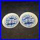 6.3 yuan dynasty zhizheng mark blue white Porcelain pair Mandarin ducks plate