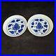 6.4yuan dynasty zhizheng mark blue white Porcelain pair interlock branch plate