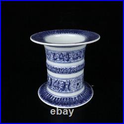 7.1 china Porcelain ming dynasty xuande mark Blue and white flower vase a pair