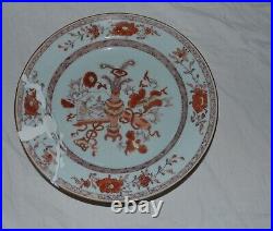 7 chinese plates 18/17th century famille rose blue white Qianlong and Kangxi
