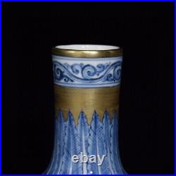 8Antique dynasty Porcelain xuande mark pair Blue white red seawater Dragon vase
