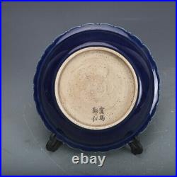 8.7 Chinese Ming Blue-and-white Porcelain Buddhism Arhat Tree Scenery Plate