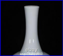 9.5 Chinese Antique Porcelain Qing dynasty qianlong mark Blue white flower Vase