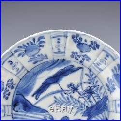 A16Th CT Chinese Blue & White Porcelain Ming Dynasty Kraak Porcelain Wanli Plate