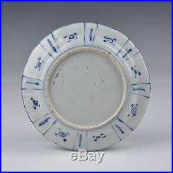 A16Th CT Chinese Blue & White Porcelain Ming Dynasty Kraak Porcelain Wanli Plate