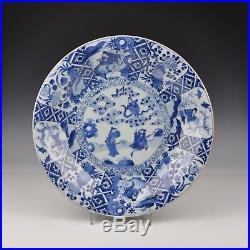 A Large Chinese Porcelain Blue & White Kangxi Charger