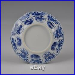A Pair Chinese Blue & White Porcelain Kangxi Period Dishes Circa 1700