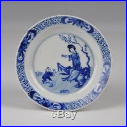 A Perfect Chinese Blue & White Porcelain 18th Century Kangxi Period Saucer Dish