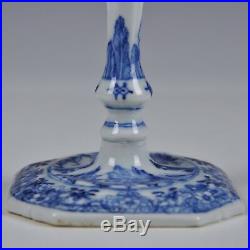 An 18th Century Blue & White Chinese Porcelain Qianlong Period Candle Holder