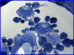An Early Blue & White & Ruri Arita (Ai-Kutani) Carved Porcelain Dish. 1660-1680