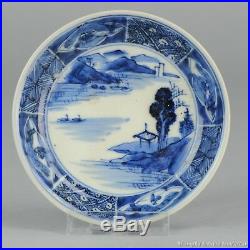 Antique 17 / 18th c Arita Porcelain Plate Japan Japanese Blue & White