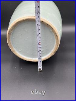 Antique Chinese Blue And White Celadon Large Size Vase Porcelain Jar