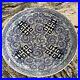Antique Chinese Blue & White Double Happiness Porcelain Tazza Offering Plate