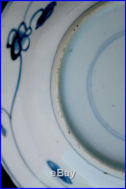 Antique Chinese Blue & White Kraak Porcelain Dish French Flea Market Find