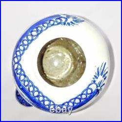Antique Chinese Blue & White Porcelain Artemisia Leaf Ginger Jar Kangxi Peroid