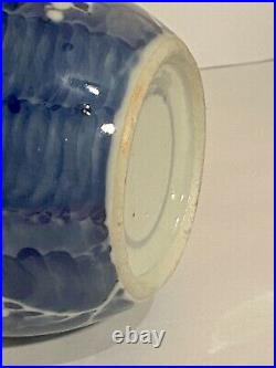 Antique Chinese Blue & White Porcelain Ginger Jar Vase Prunus Blossoms