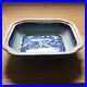 Antique Chinese Blue & White Porcelain Willow Style Rectangle Bowl 8L x6.65W