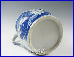 Antique Chinese Export Porcelain Blue and White Canton Pitcher 19th Century