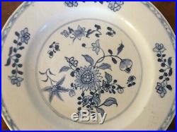 Antique Chinese Export Porcelain Dinner Plate Blue & White 18th century 1780