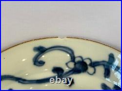 Antique Chinese Ming Wanli Blue and White Kraak Porcelain Plates